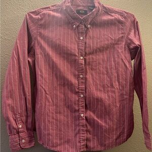 Route 66 Burgundy Striped Button Down Shirt